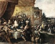 FRANCKEN, Ambrosius Feast of Esther dfh oil on canvas